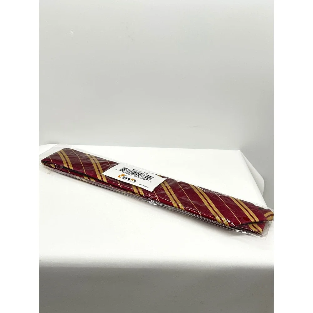 NWT Harry Potter Wizard Tie Burgundy Gold Striped Cosplay Costume Necktie